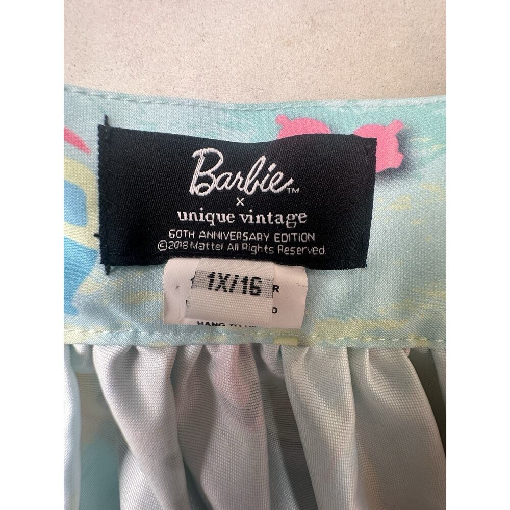 Unique Vintage Barbie Vacation Adventure Beach Print Women’s Skirt Size 1X/16 - Picture 8 of 12